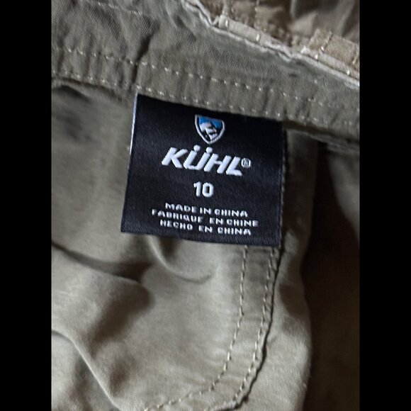 Kuhl Cargo Shorts 10 Womens Green Cotton Nylon 17" Inseam Side Pocket - Picture 7 of 11